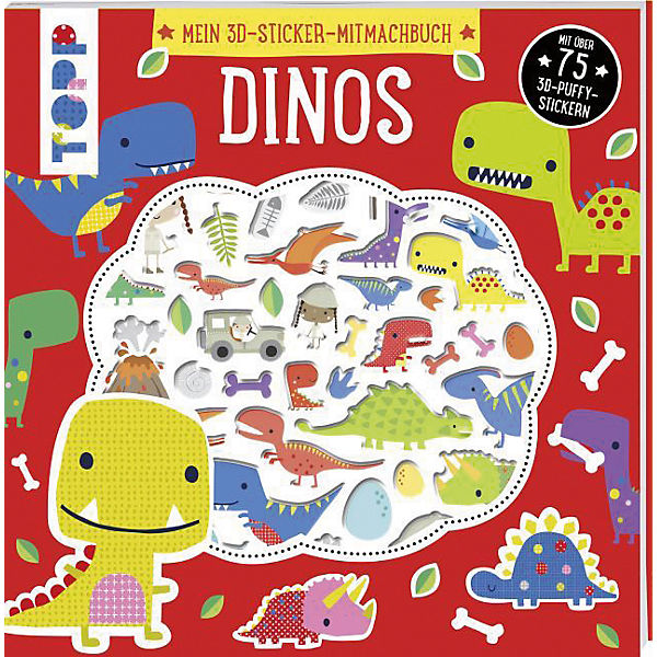 Mein 3D-Sticker-Mitmachbuch: Dinos
