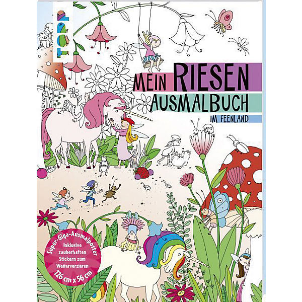 Mein Riesen-Ausmalbuch: Im Feenland