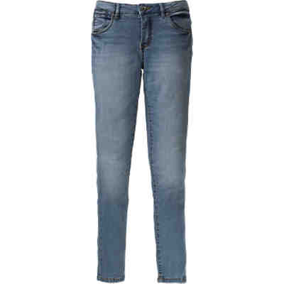 Jeans Slim Fit ZIP FLY für Mädchen, Passform Regular