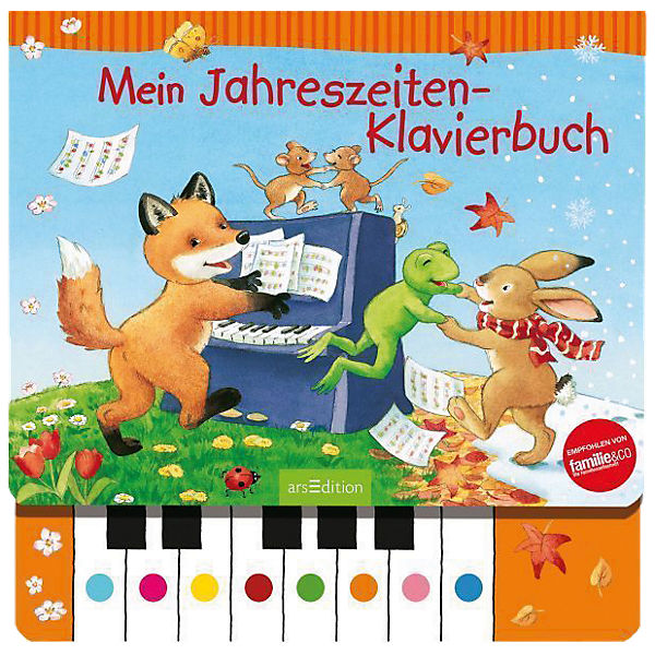Mein Jahreszeiten-Klavierbuch, mit Klaviertastatur