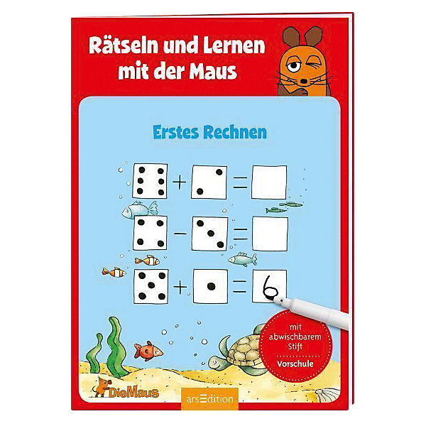 Rätseln und Lernen mit der Maus: Erstes Rechnen, mit abwischbarem Stift