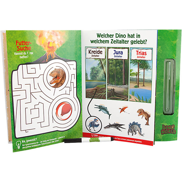 Dino World Wisch-und-Weg- Buch
