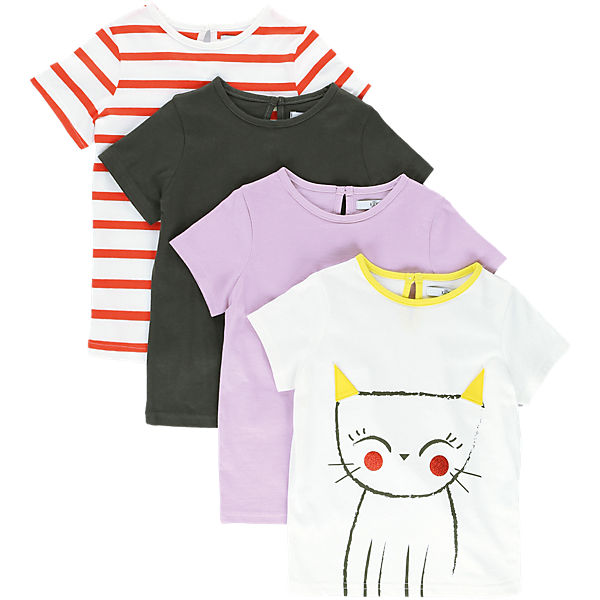 T-Shirts 4er-Pack für Mädchen