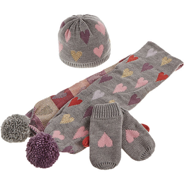Set Beanie + Handschuhe + Schal für Mädchen