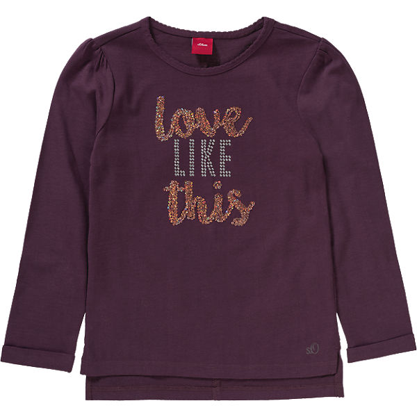 Langarmshirt mit Pailletten für Mädchen REG