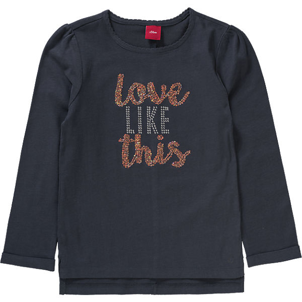 Langarmshirt mit Pailletten für Mädchen REG