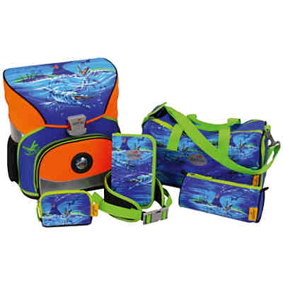 Schulranzenset Fliegengewicht XS Dino Sea, 6-tlg. - Kollektion 2017