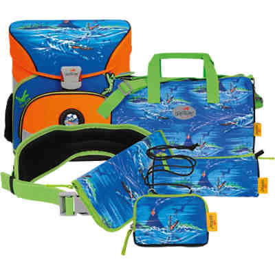 Schulranzenset Fliegengewicht XS Dino Sea, 6-tlg. - Kollektion 2017 2