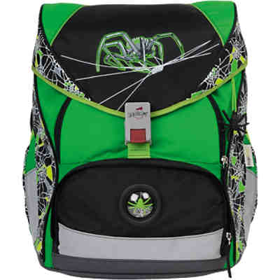 DerDieDas Schulrucksackset ErgoFlex XL Green Spider, 5-tlg. (Kollektion 2017/2018)