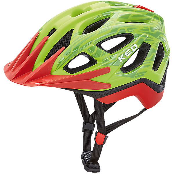 Fahrradhelm Pylos, grün rot matt Gloss