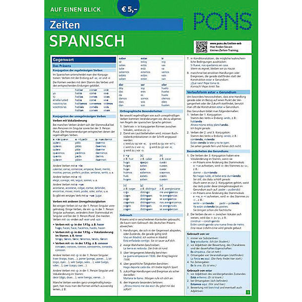 PONS Zeiten auf einen Blick Spanisch
