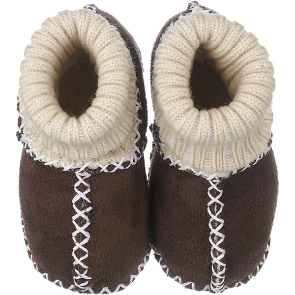 Baby Krabbelschuhe in Lammfell-Optik