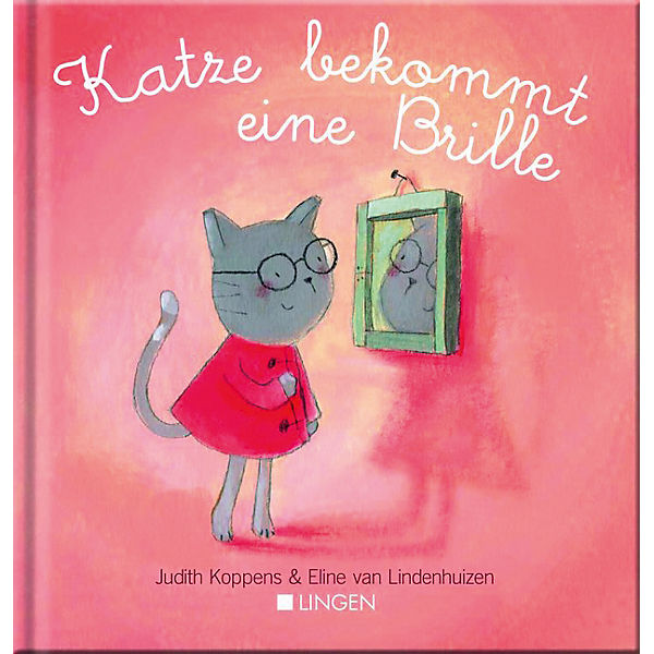 Katze bekommt eine Brille