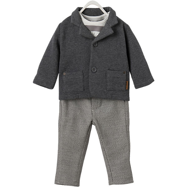 Baby Set Sweathose + Sweatjacke + Langarmshirt für Jungen