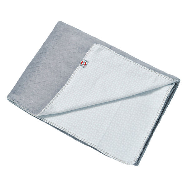 Babydecke mit kuscheliger Nicki-Seite, grau, 75 x 100 cm