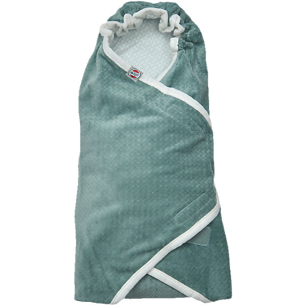 Einschlagdecke für Babyschalen, Dreiecke, grün