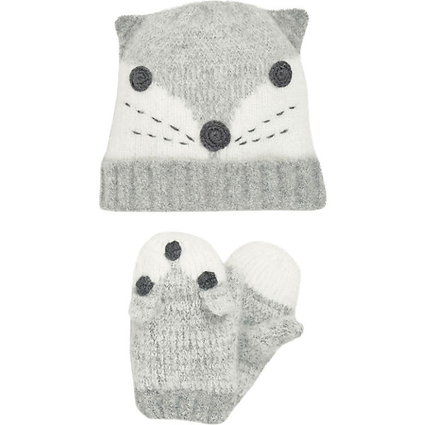 Set Topfmütze und Fausthandschuhe für Mädchen