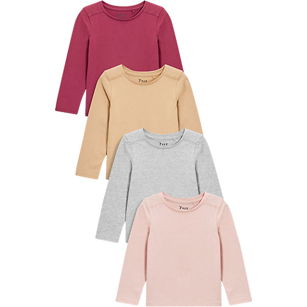 Langarmshirts 4-er Pack für Mädchen