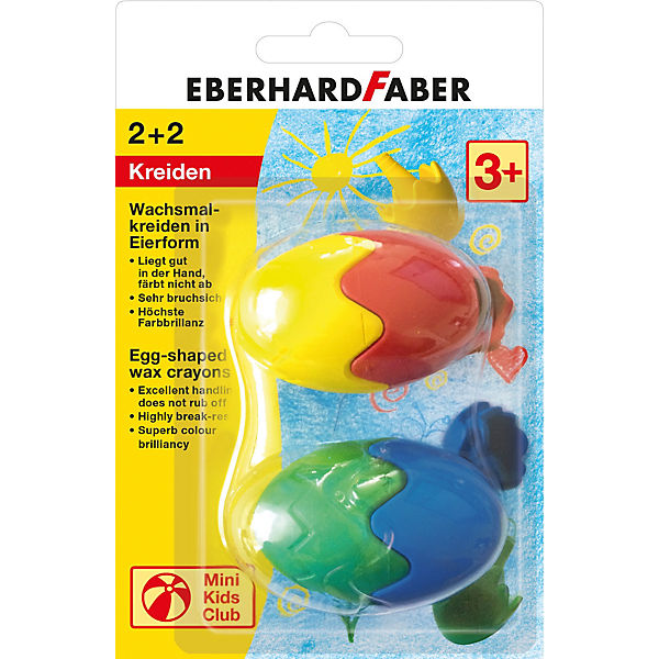 Wachsmalkreideeier, 2 Stück