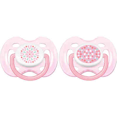 Schnuller Freeflow SCF180/26 Fashion, Silikon, Gr.1, Mädchen, 2er Pack