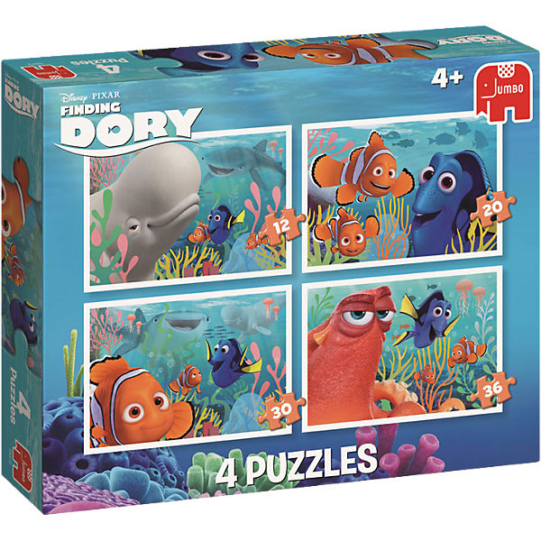 4in1 Puzzle-Set 12/20/30/36 Teile - Findet Dorie
