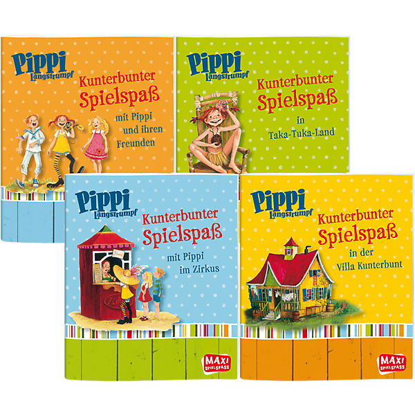 MAXI Spielspaß Pippi Langstrumpf, 4 Bücher