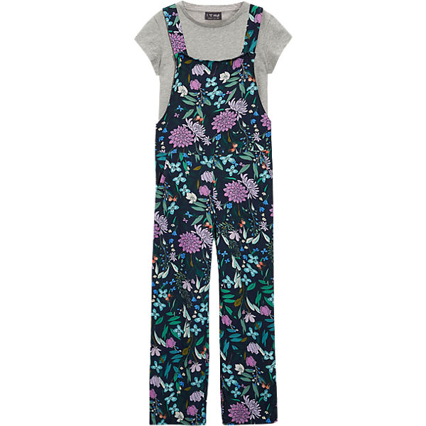 Set: Latzhose und T-Shirt für Mädchen