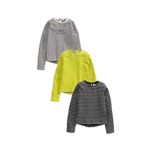 Langarmshirts 3er-Pack für Mädchen