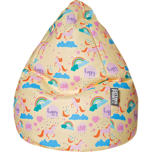 Sitzsack BeanBag, UNICORN gelb, XL, 70 x 110 cm