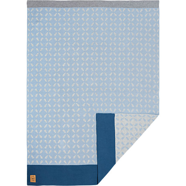 Spiel- und Kuscheldecke Sparkles, gestrickt, 75x100 cm, light blue