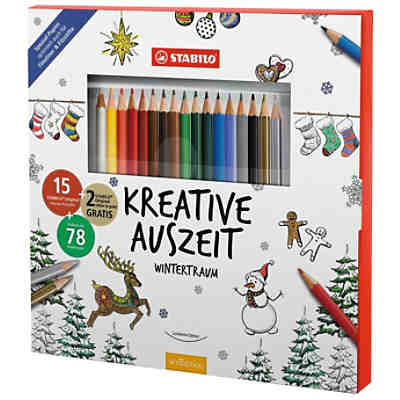 STABILO Kreative Auszeit Wintertraum, 17 Farben, inkl. Malbuch 78 Motive 2