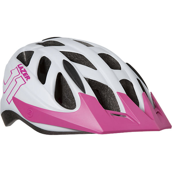Fahrradhelm J1 Gr. 52-56, weiß-pink