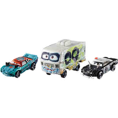 Disney Cars 3 Die-Cast 3er-Pack (2 x 1:55, 1 x Oversized) - Fishtail, APB, Arvy