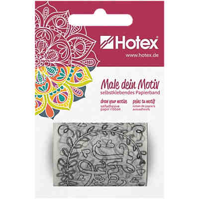 Selbstklebendes Papierband zum Ausmalen, Male dein Motiv Thank You