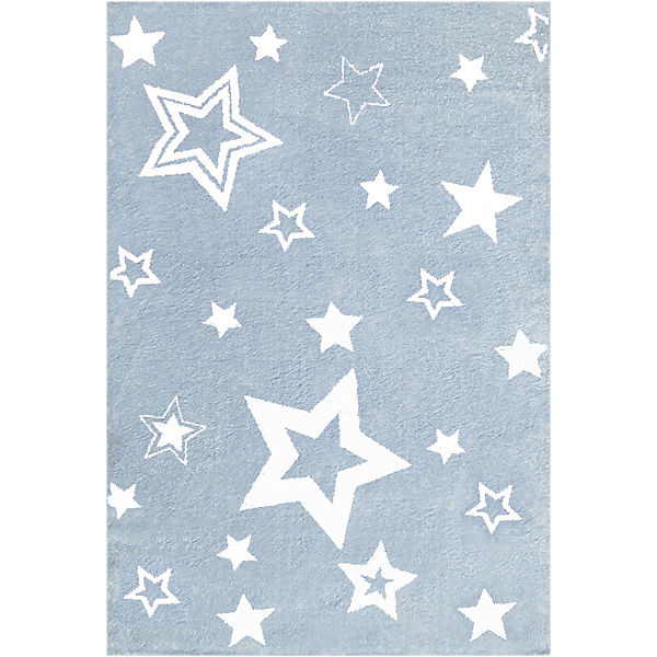 Kinderteppich, STARLIGHT blau/weiss