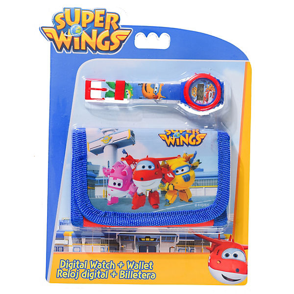 Geschenkset Super Wings Börse & Digitaluhr