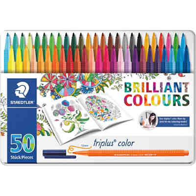 Filzstifte triplus color Sonderedition Johanna Basford Metalletui, 50 Farben