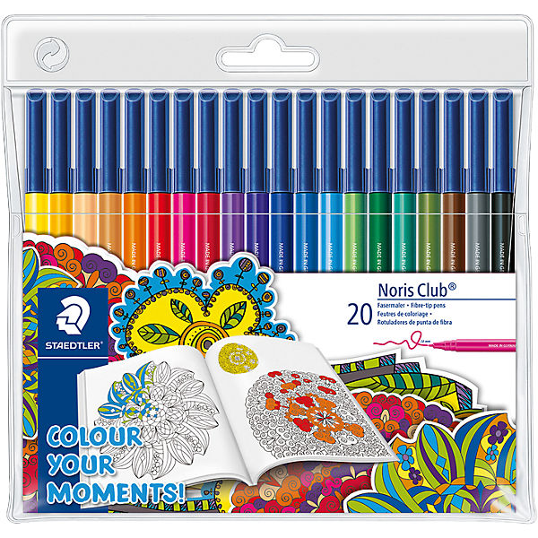 Filzstifte adult colouring Design, 20 Farben