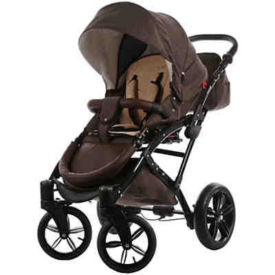 Kombi Kinderwagen Voletto Tupfen, Set 3in1, braun 2