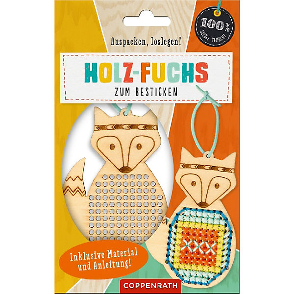 100% selbst gemacht: Holz-Fuchs zum Besticken