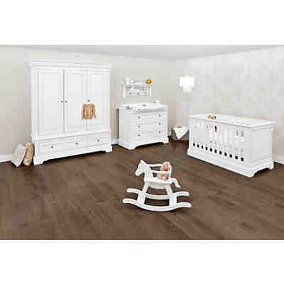Komplett Kinderzimmer EMILIA, 3-tlg. (Kinderbett, Wickelkommode und 3-türiger Kleiderschrank), weiß lackiert 2
