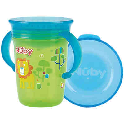 Trinkbecher WONDER CUP, 360°, auslaufsicher, 240 ml, Silikon-Trinkaufsatz, grün