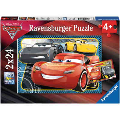 Puzzleset 2 x 24 Teile Abenteuer mit Lightning McQueen