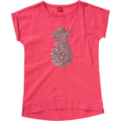 T-Shirt mit Wendepaillletten für Mädchen REG, Ananas