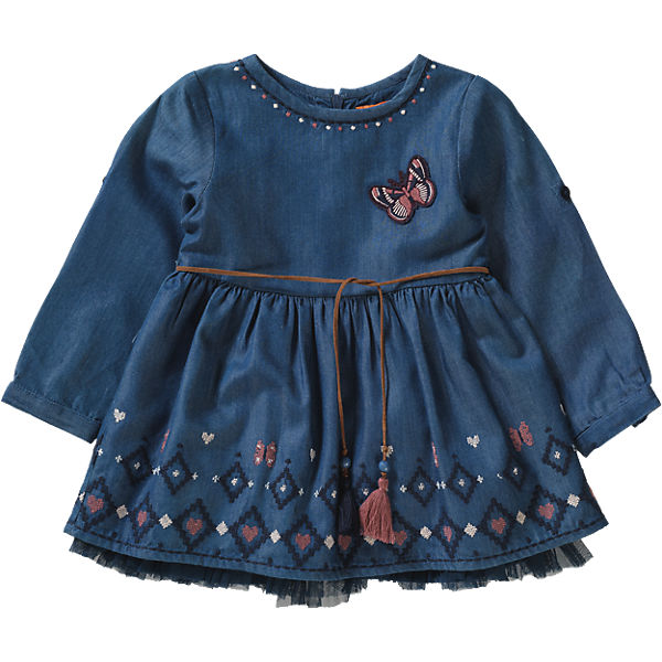 Baby Kleid mit Patch und Stickereien