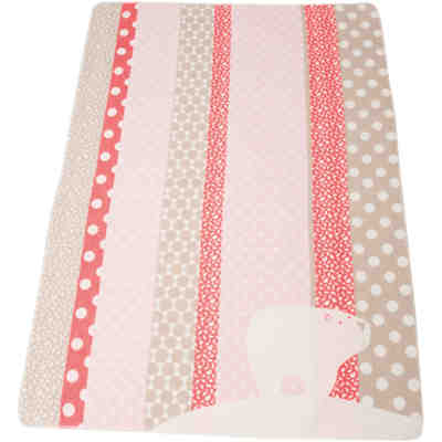 Kuscheldecke Juwel, Eisbär rosa, 100 x 140 cm