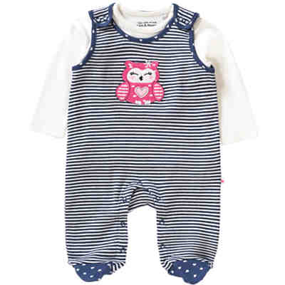 Set Strampler mit Langarmshirt für Mädchen, Eule