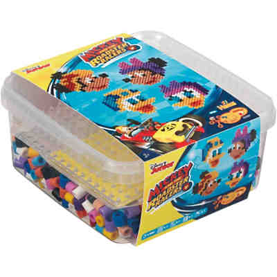 HAMA 8743 Box Mickey und die flinken Flitzer, 900 maxi-Perlen & Zubehör