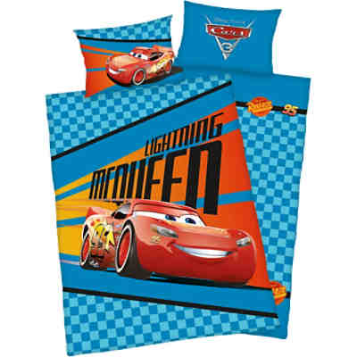 Kinder- Wendebettwäsche Disney Cars 3, Renforcé, 100 x 135 cm