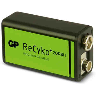 GP Akku 1er Blister (9V, E-Block, 6LR 61, AM-6) NiMH ReCyko+ 9V 200 mAh 2